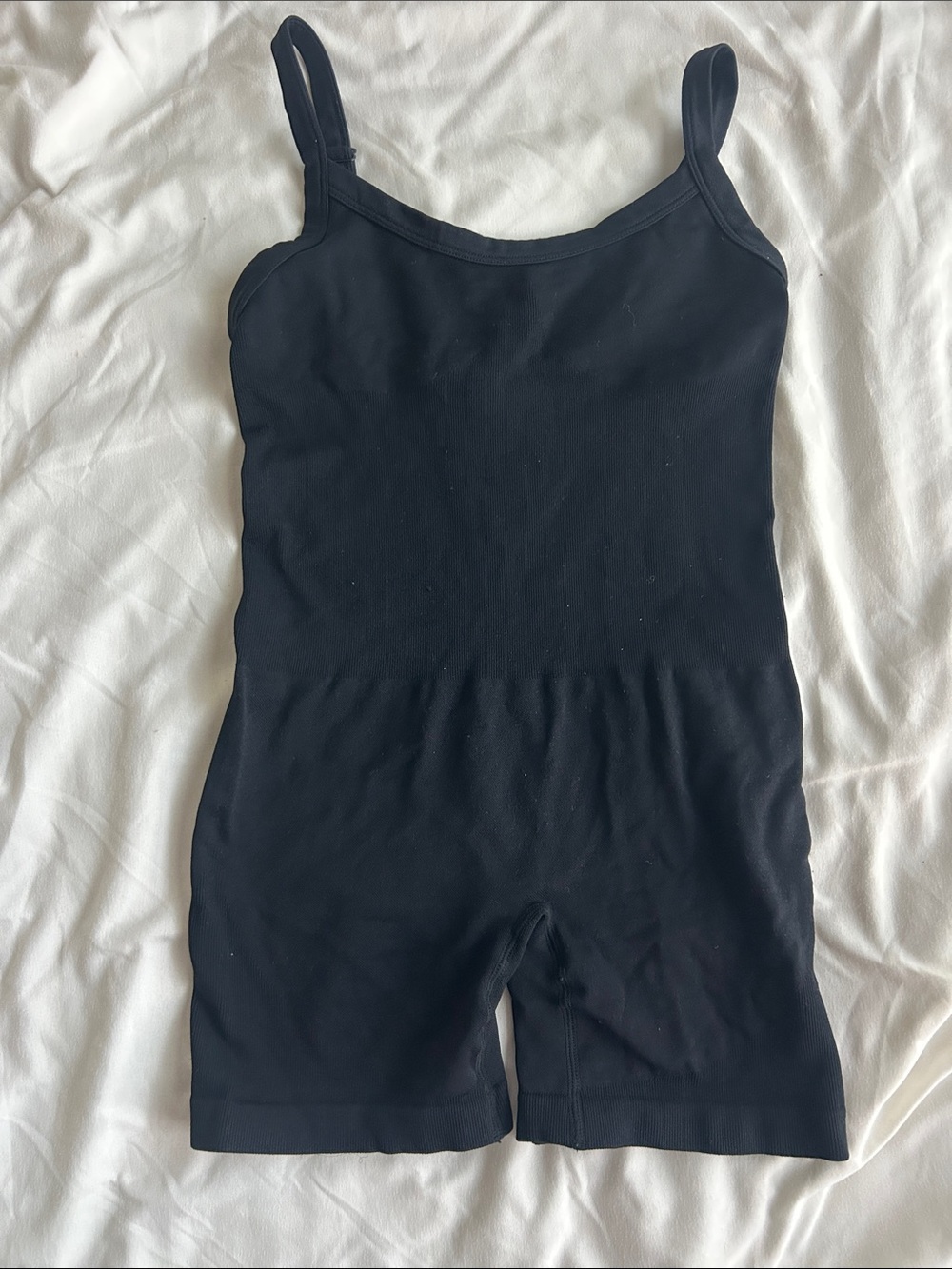 Black Sleeveless Unitard Romper